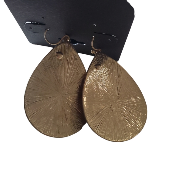 Gold Teardrop Bubble Fashion Jewelry Earrings - Picture 5 of 5